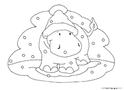 Animali da colorare ippopotamo