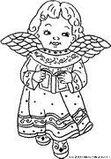 Disegni di Natale da colorare Angelo