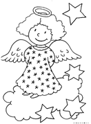 Disegni di Natale da colorare angioletto
