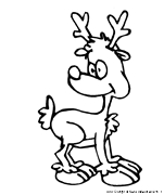 Disegni di Natale da colorare renna